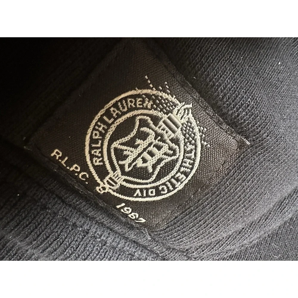 Polo Ralph Lauren Hooded Vest Men's Medium Black New York Quilted Padded *Read